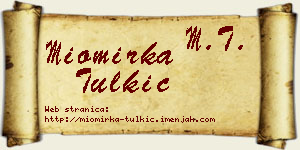 Miomirka Tulkić vizit kartica